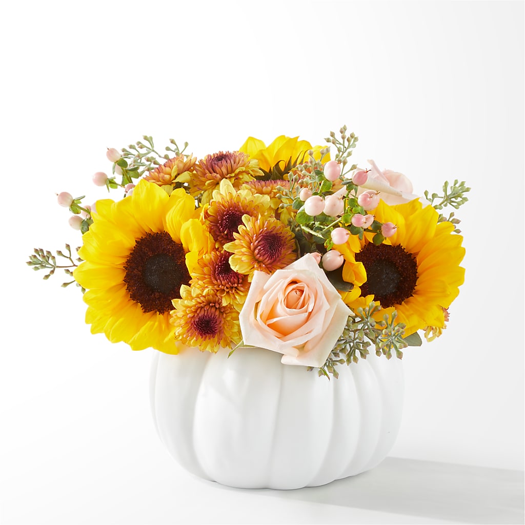 Pumpkin to Talk About Bouquet – EAST MAIN GARDENS FLRST & GREENHSES INC, Niles MI