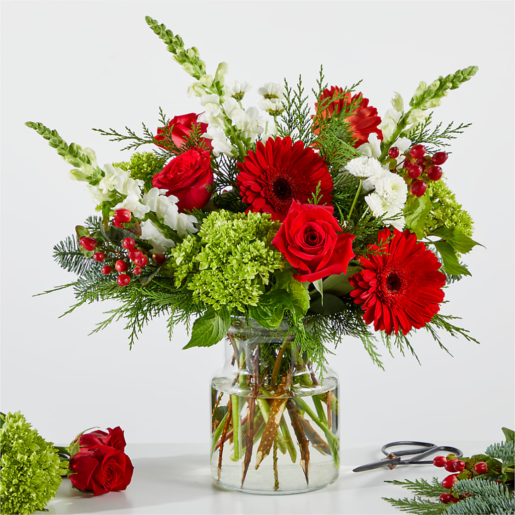 Merry Moment Bouquet – A Florist Original – EAST MAIN GARDENS FLRST & GREENHSES INC, Niles MI