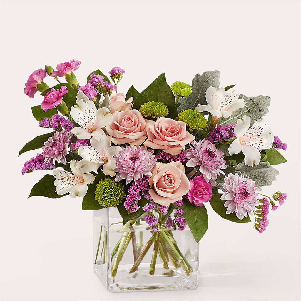 Pink Suede Bouquet – EAST MAIN GARDENS FLRST & GREENHSES INC, Niles MI