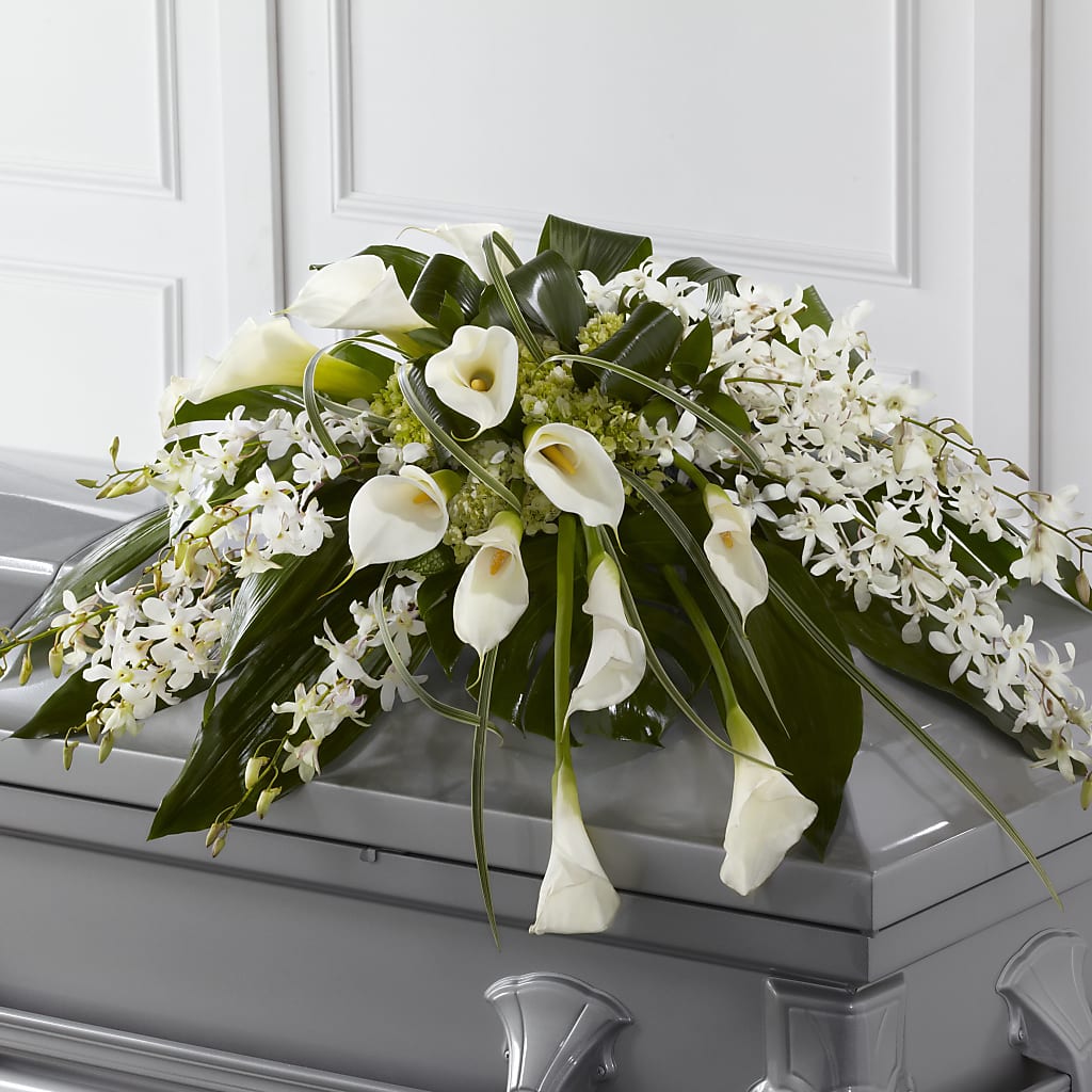 Angel Wings Casket Spray – EAST MAIN GARDENS FLRST & GREENHSES INC, Niles MI