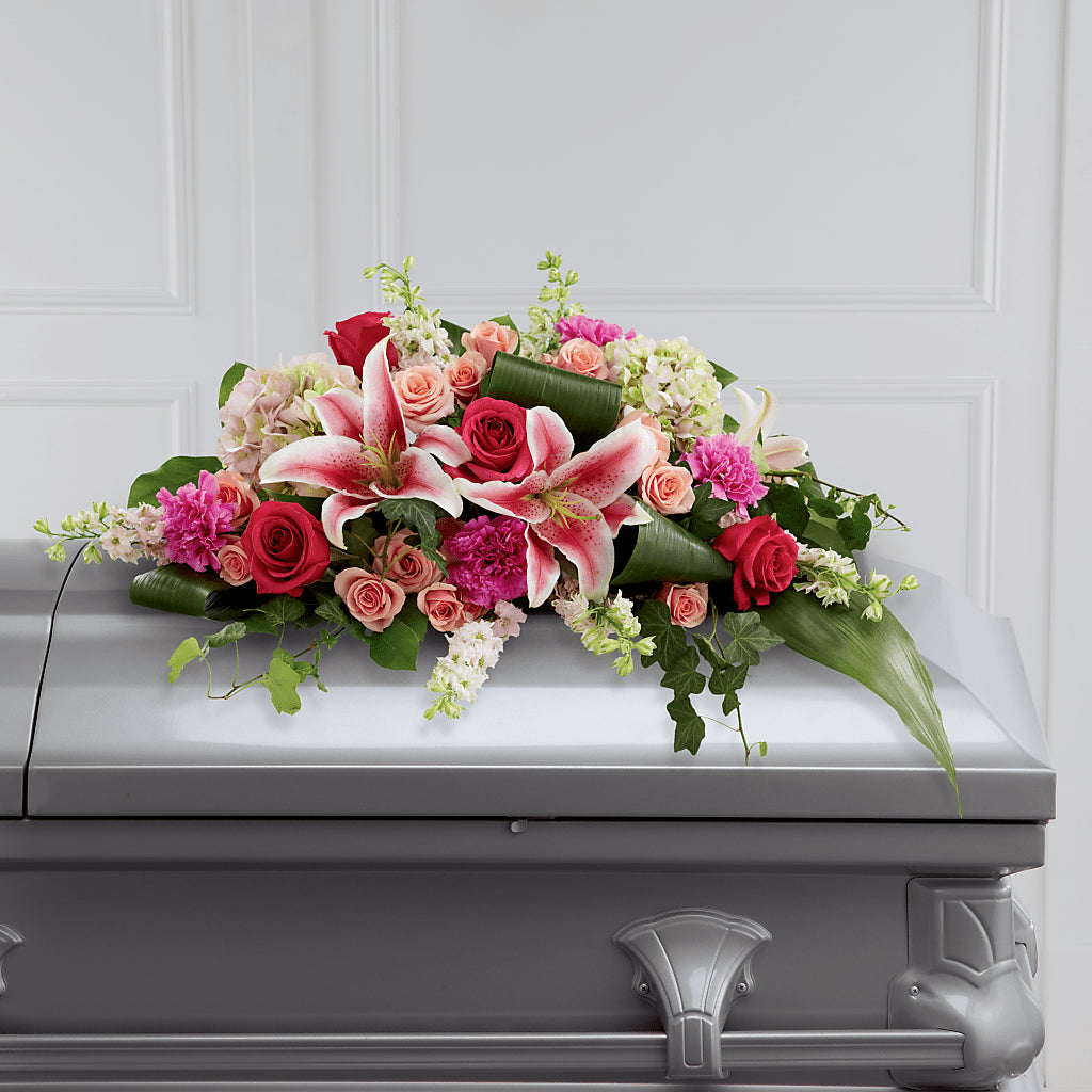 Splendid Grace Casket Spray – EAST MAIN GARDENS FLRST & GREENHSES INC, Niles MI