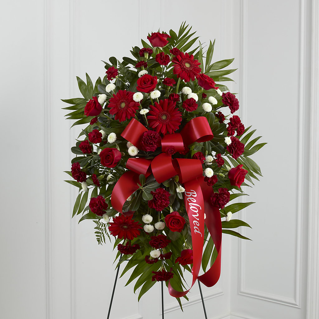 Treasured Memories Standing Spray – EAST MAIN GARDENS FLRST & GREENHSES INC, Niles MI