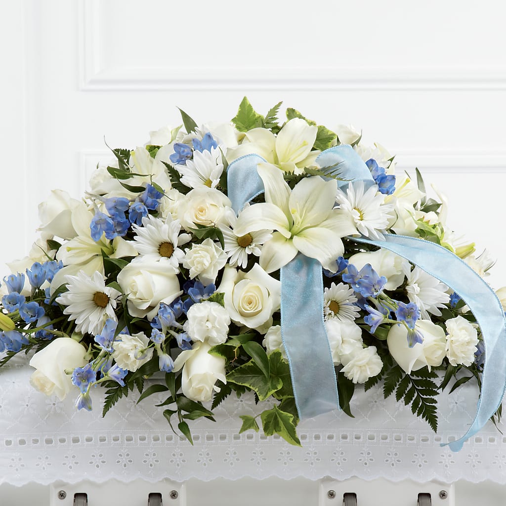 Tender Treasure Casket Spray – EAST MAIN GARDENS FLRST & GREENHSES INC, Niles MI