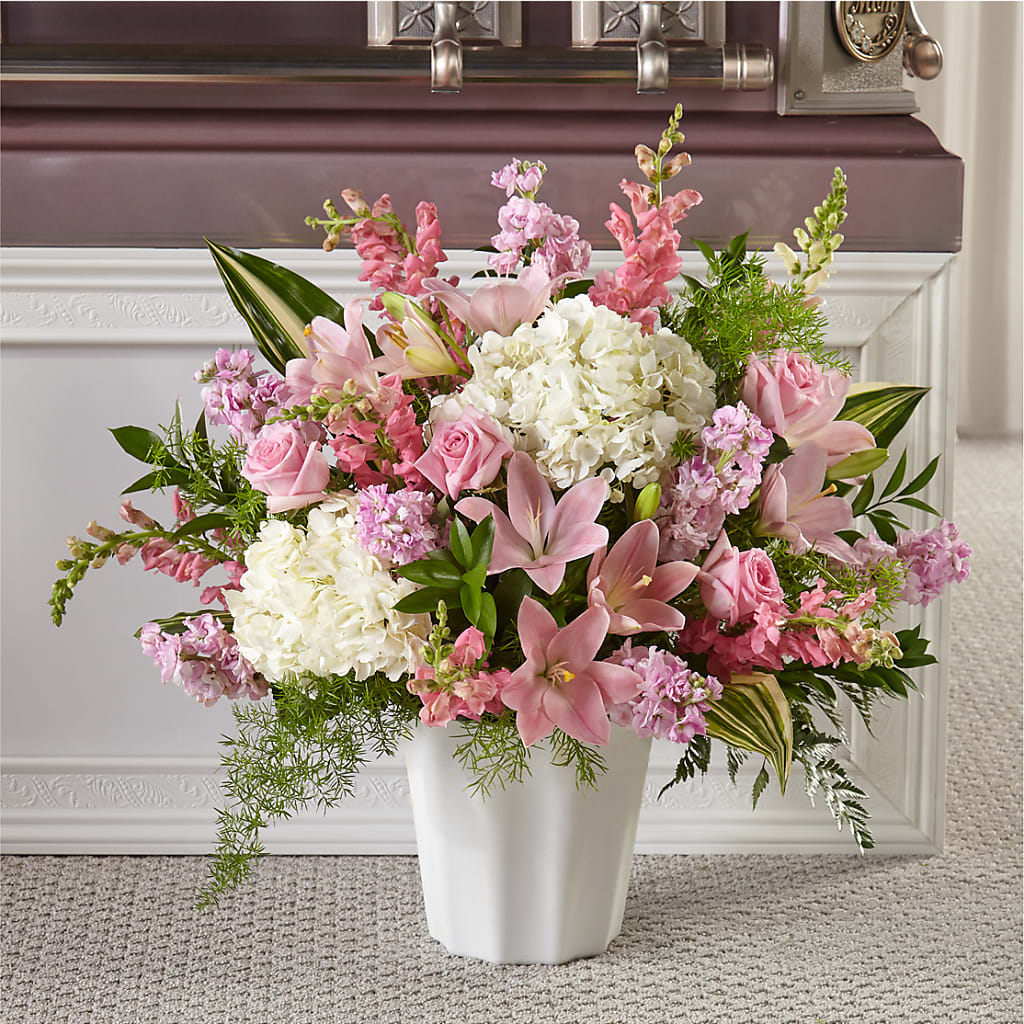 Simply Serene Floor Basket – EAST MAIN GARDENS FLRST & GREENHSES INC, Niles MI