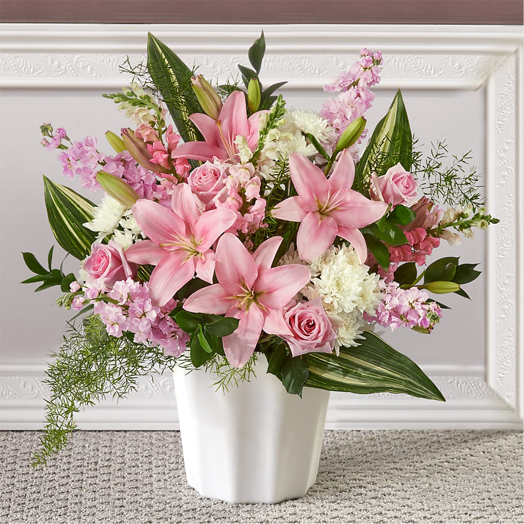Simply Serene Floor Basket – EAST MAIN GARDENS FLRST & GREENHSES INC, Niles MI