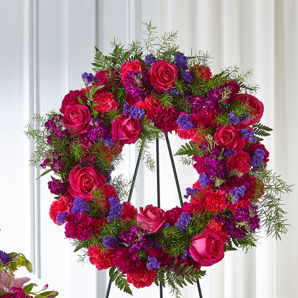Calming Colors Wreath – EAST MAIN GARDENS FLRST & GREENHSES INC, Niles MI
