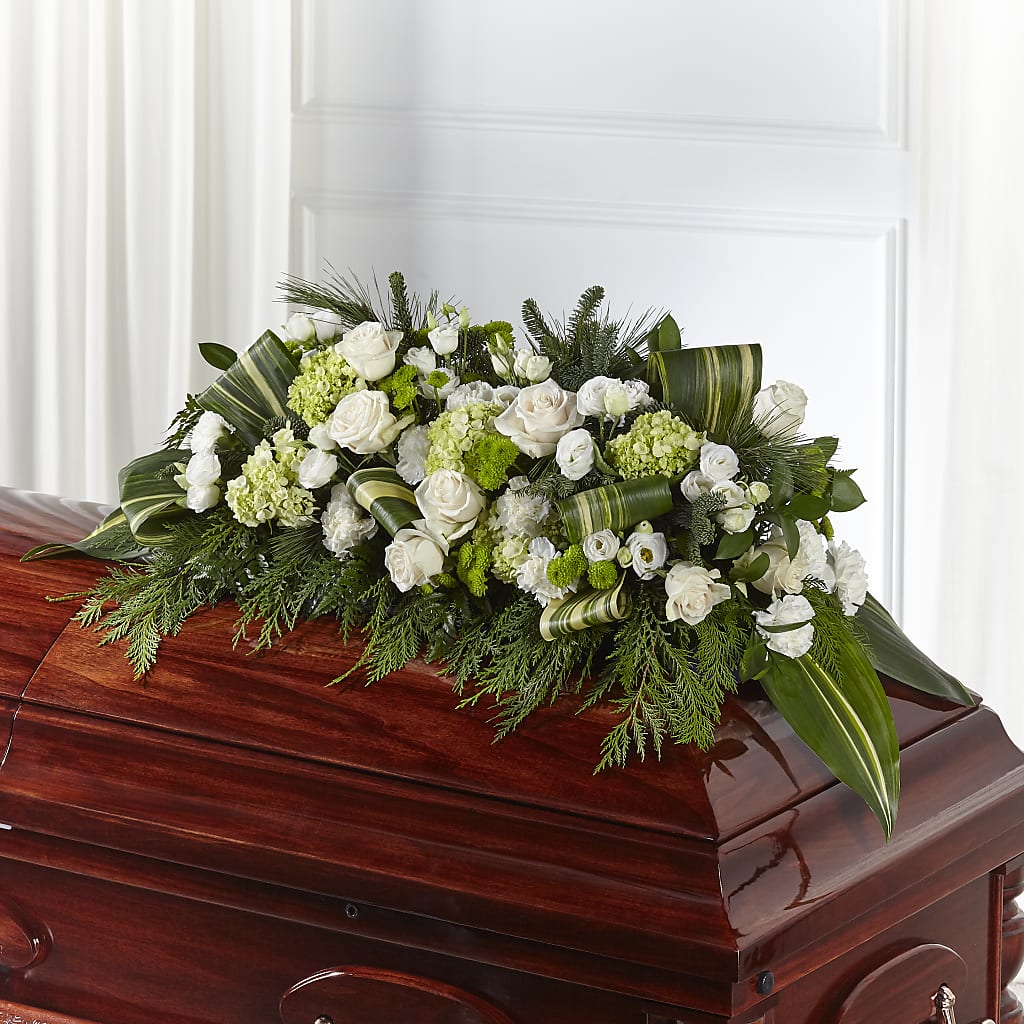 Hopeful Gesture Casket Spray – EAST MAIN GARDENS FLRST & GREENHSES INC, Niles MI