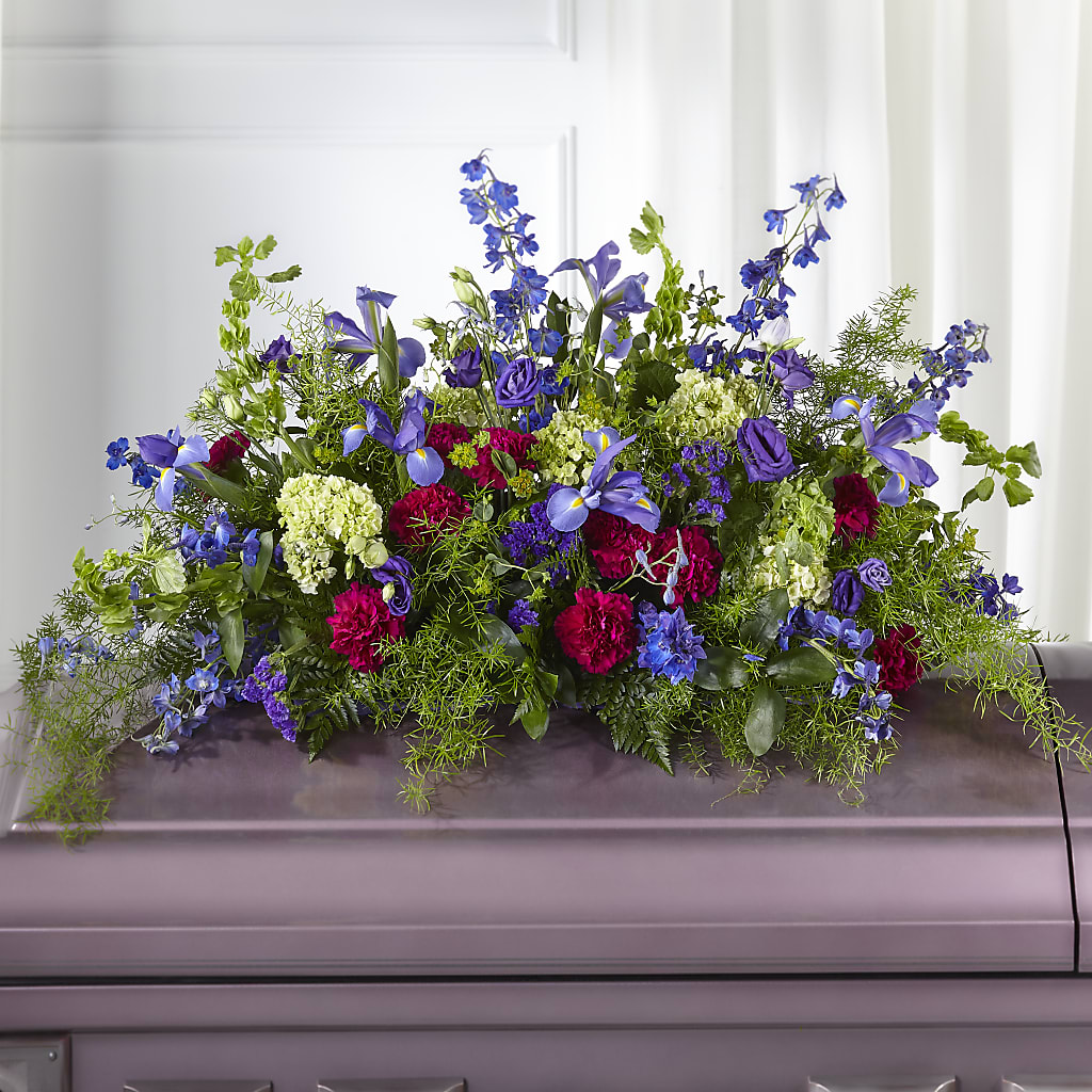 Always Treasured Casket Spray – EAST MAIN GARDENS FLRST & GREENHSES INC, Niles MI