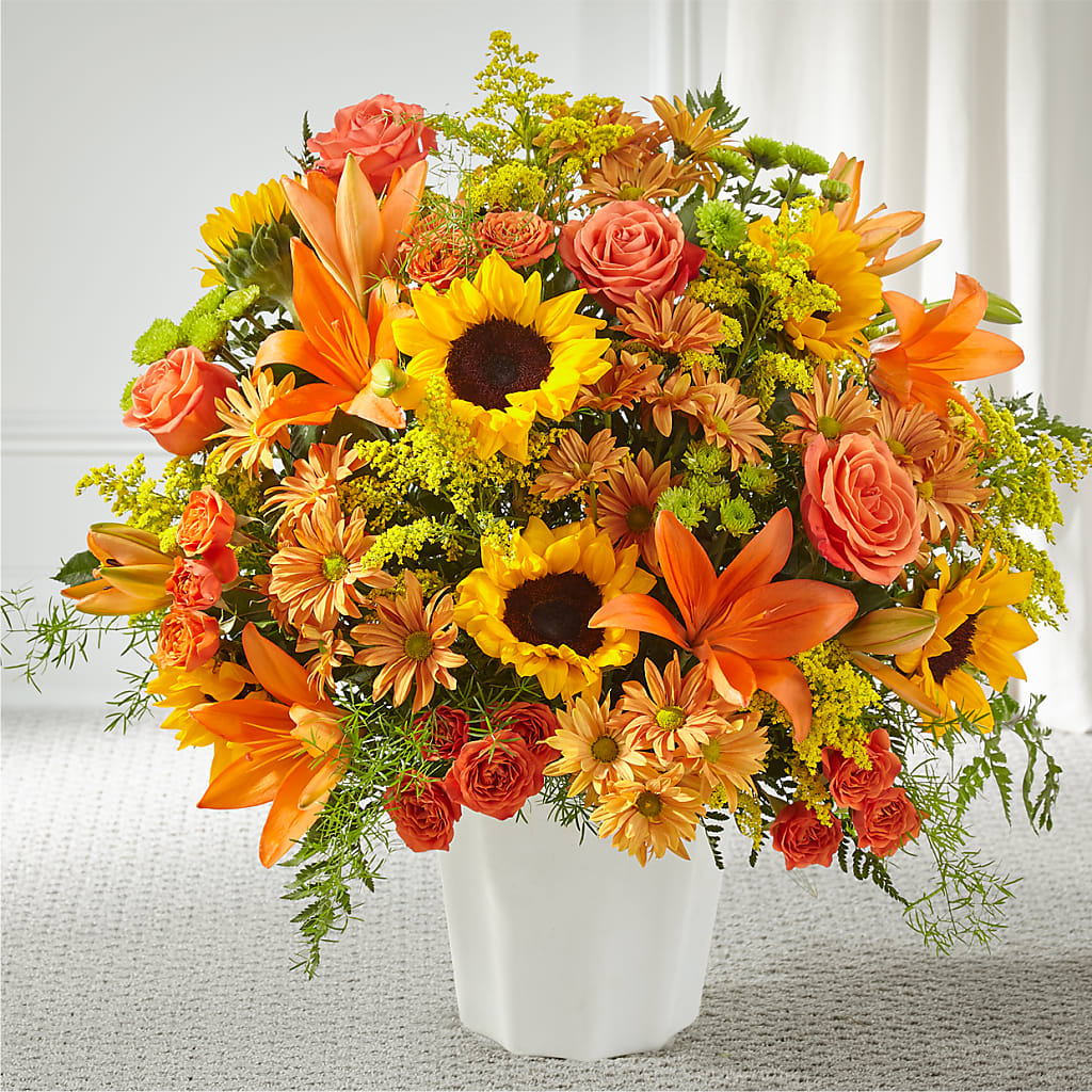Harvest Thoughts Floor Basket – EAST MAIN GARDENS FLRST & GREENHSES INC, Niles MI