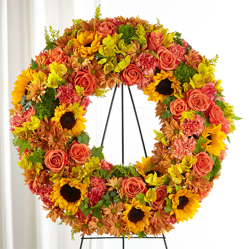 Autumnal Memories Wreath (Standard) – EAST MAIN GARDENS FLRST & GREENHSES INC, Niles MI