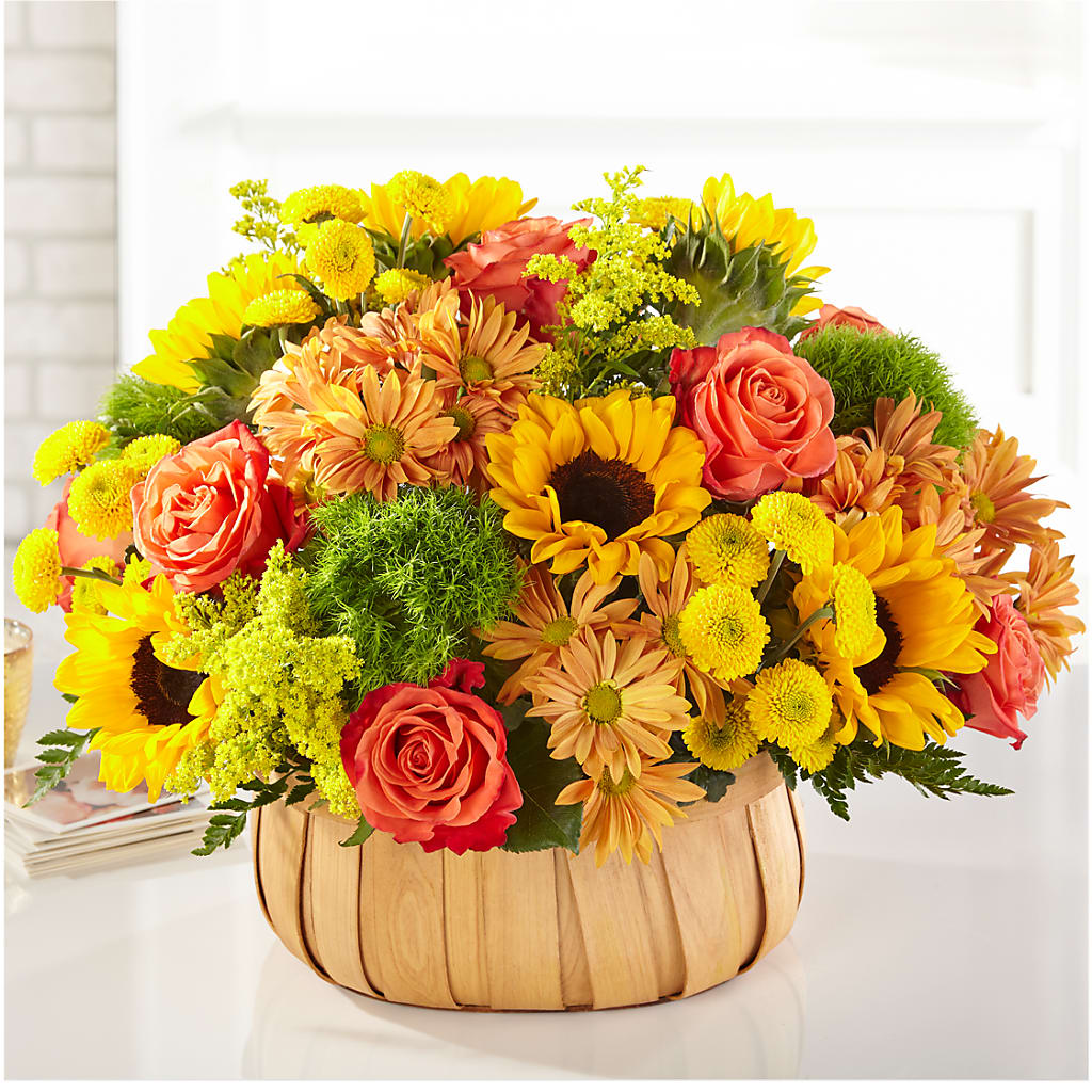 Harvest Sunflower Basket – EAST MAIN GARDENS FLRST & GREENHSES INC, Niles MI