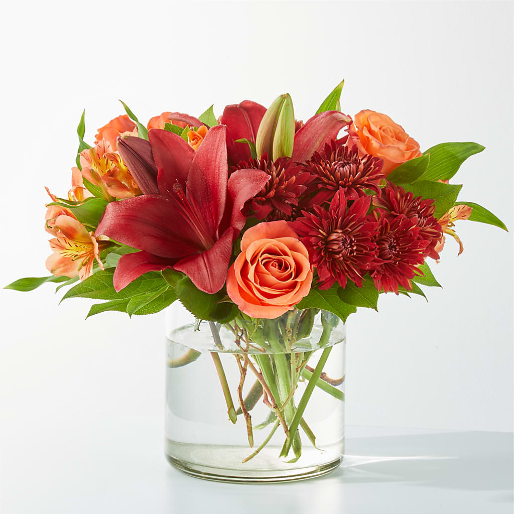 Crimson Leaves Bouquet – EAST MAIN GARDENS FLRST & GREENHSES INC, Niles MI