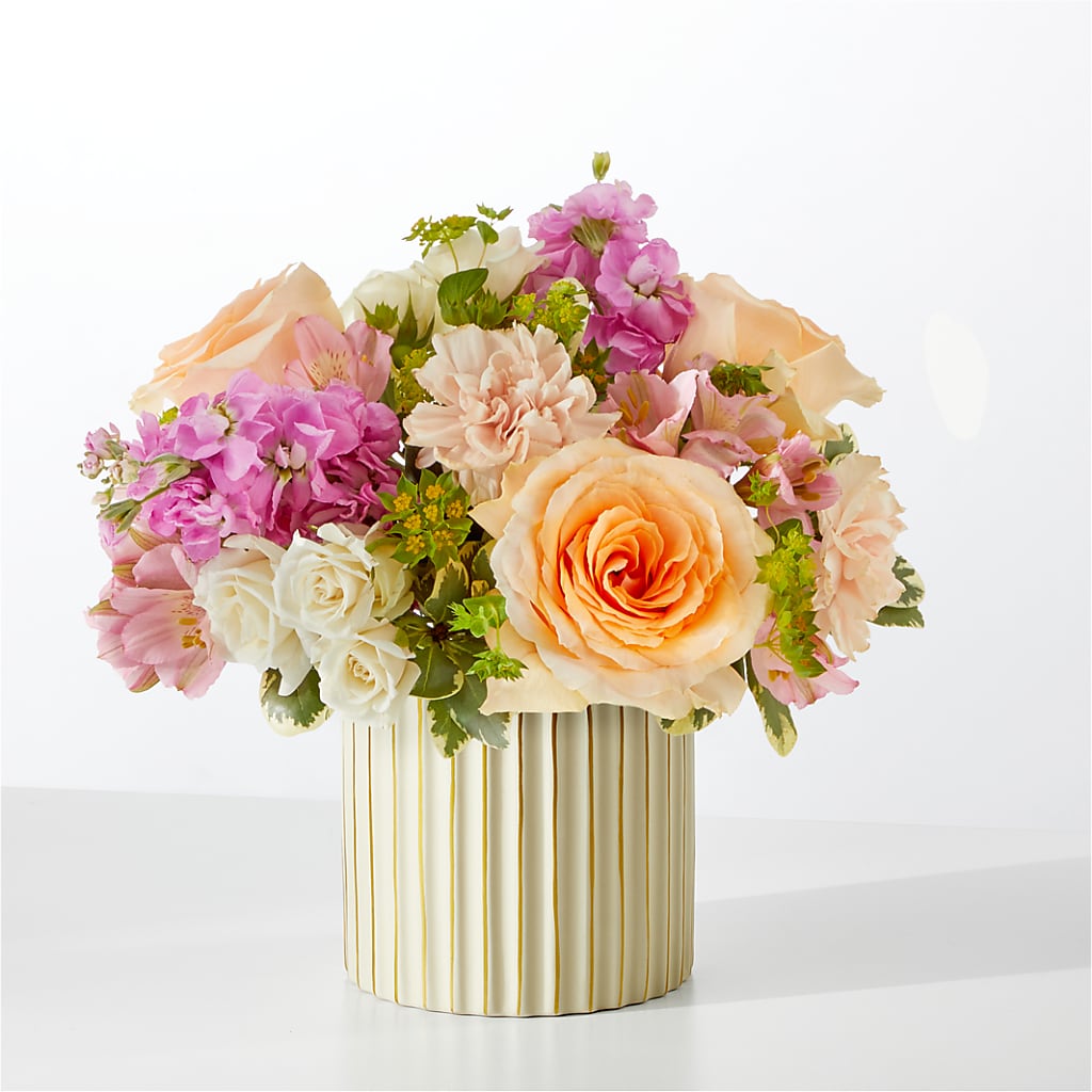 Paradise Bouquet with Ivory Vase – EAST MAIN GARDENS FLRST & GREENHSES INC, Niles MI