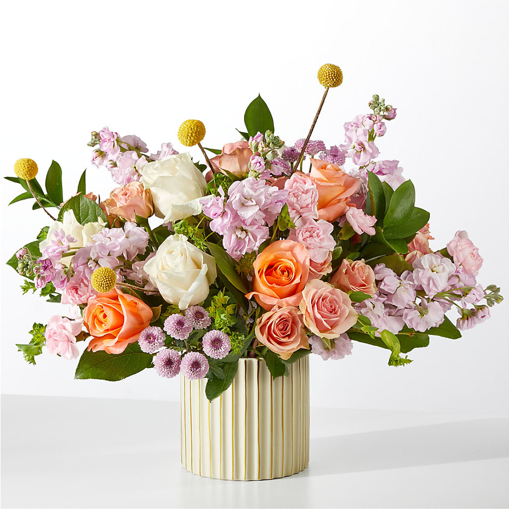 French Market Bouquet with Ivory Vase – EAST MAIN GARDENS FLRST & GREENHSES INC, Niles MI