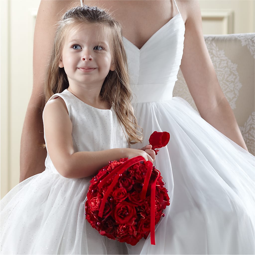Pure at Heart Flower Girl Arrangement – EAST MAIN GARDENS FLRST & GREENHSES INC, Niles MI