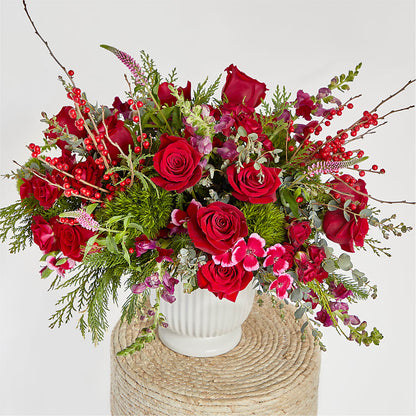 Big Red Bow Bouquet – EAST MAIN GARDENS FLRST & GREENHSES INC, Niles MI