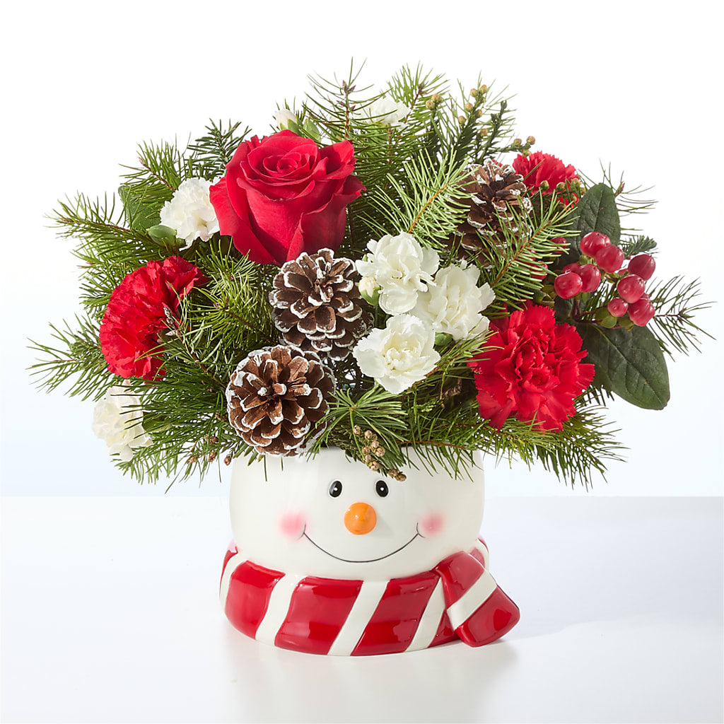 Jolly Snowman Bouquet – EAST MAIN GARDENS FLRST & GREENHSES INC, Niles MI