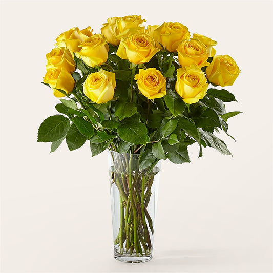 Long Stem Yellow Rose Bouquet – EAST MAIN GARDENS FLRST & GREENHSES INC, Niles MI