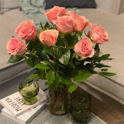 Long Stem Pink Rose Bouquet – EAST MAIN GARDENS FLRST & GREENHSES INC, Niles MI