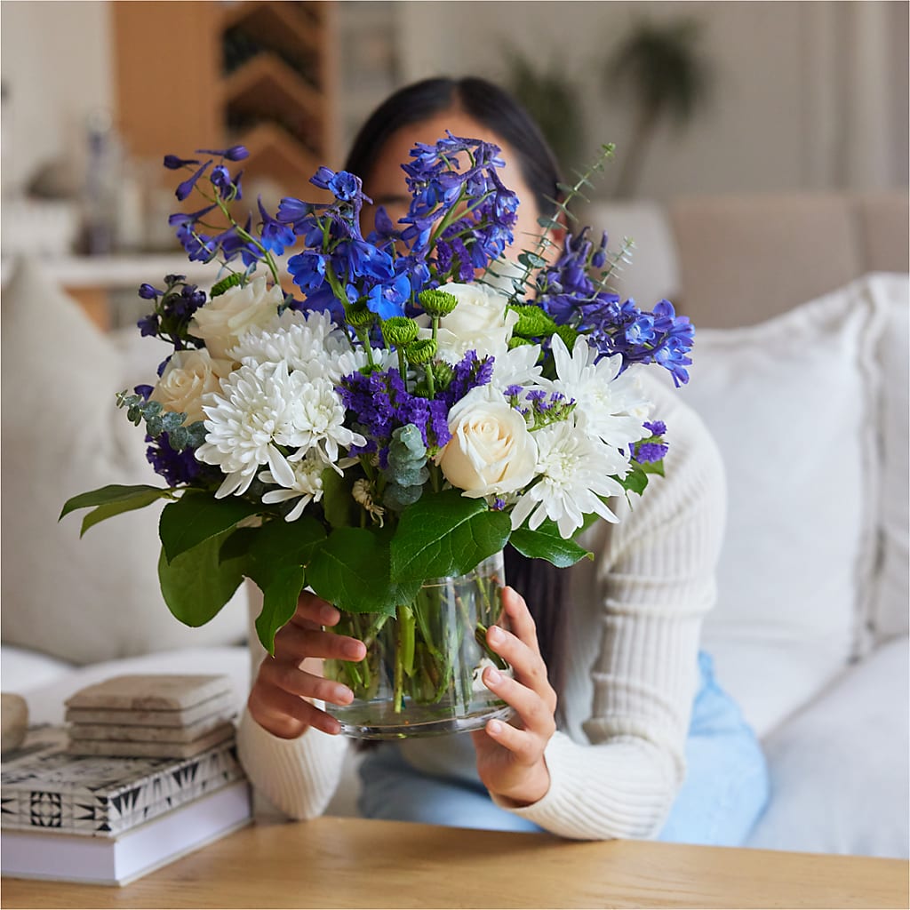 Cerulean Waves Bouquet – EAST MAIN GARDENS FLRST & GREENHSES INC, Niles MI