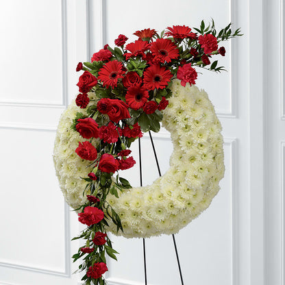 Graceful Tribute Wreath – EAST MAIN GARDENS FLRST & GREENHSES INC, Niles MI