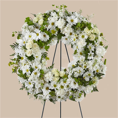 Faithful Wishes Wreath – EAST MAIN GARDENS FLRST & GREENHSES INC, Niles MI