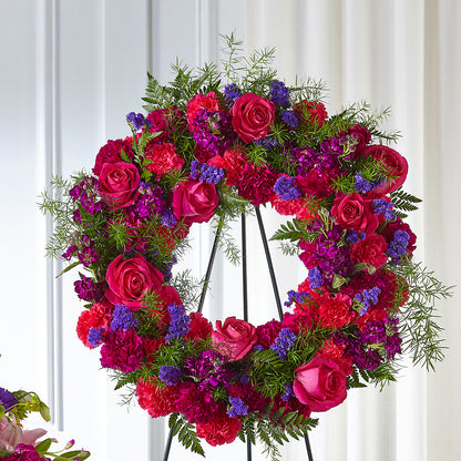 Calming Colors Wreath – EAST MAIN GARDENS FLRST & GREENHSES INC, Niles MI