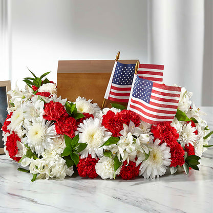 Spirit of Patriotism Cremation Adornment – EAST MAIN GARDENS FLRST & GREENHSES INC, Niles MI