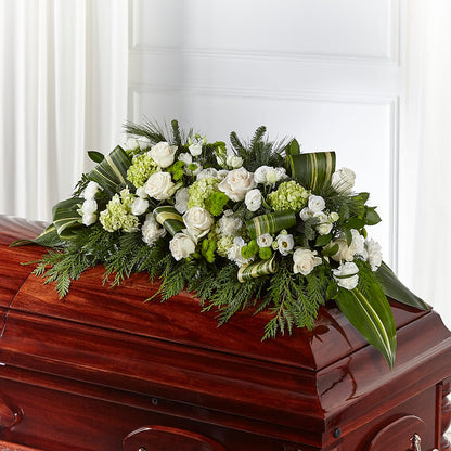 Hopeful Gesture Casket Spray – EAST MAIN GARDENS FLRST & GREENHSES INC, Niles MI