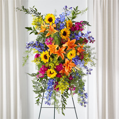 Sunlit Memories Standing Spray (Standard) – EAST MAIN GARDENS FLRST & GREENHSES INC, Niles MI