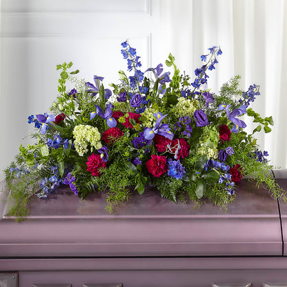 Always Treasured Casket Spray – EAST MAIN GARDENS FLRST & GREENHSES INC, Niles MI