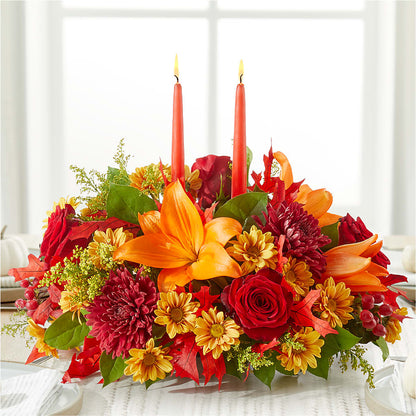Autumn's Embrace Centerpiece – EAST MAIN GARDENS FLRST & GREENHSES INC, Niles MI