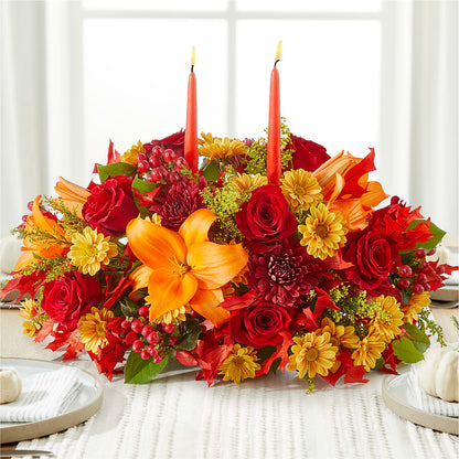 Autumn's Embrace Centerpiece – EAST MAIN GARDENS FLRST & GREENHSES INC, Niles MI