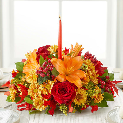 Autumn's Embrace Centerpiece – EAST MAIN GARDENS FLRST & GREENHSES INC, Niles MI