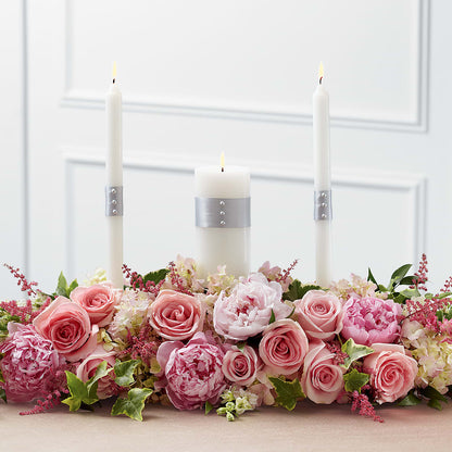 Worldwide Romance Unity Candle Arrangement – EAST MAIN GARDENS FLRST & GREENHSES INC, Niles MI