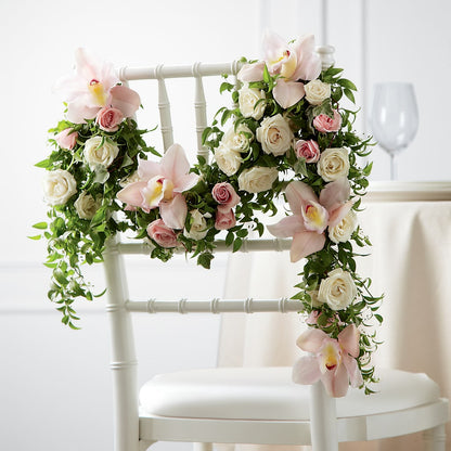 Orchid Rose Chair Décor – EAST MAIN GARDENS FLRST & GREENHSES INC, Niles MI