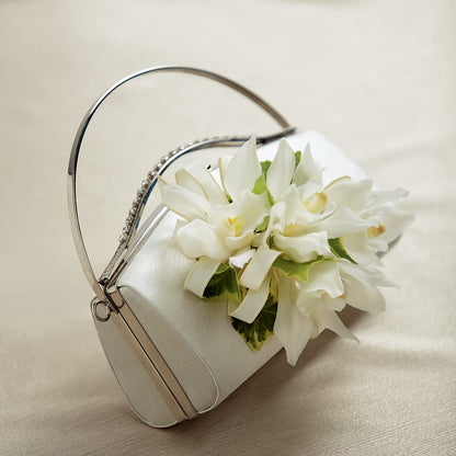 White Purse Decor – EAST MAIN GARDENS FLRST & GREENHSES INC, Niles MI