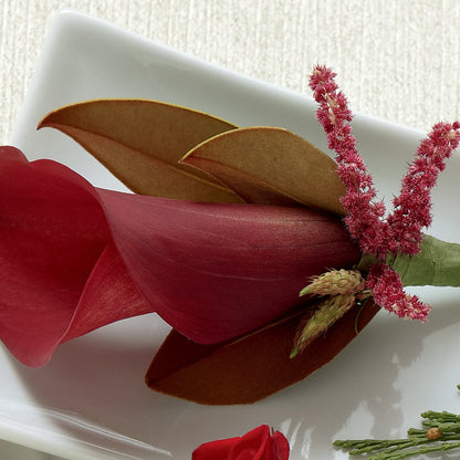 Red Calla Boutonniere – EAST MAIN GARDENS FLRST & GREENHSES INC, Niles MI