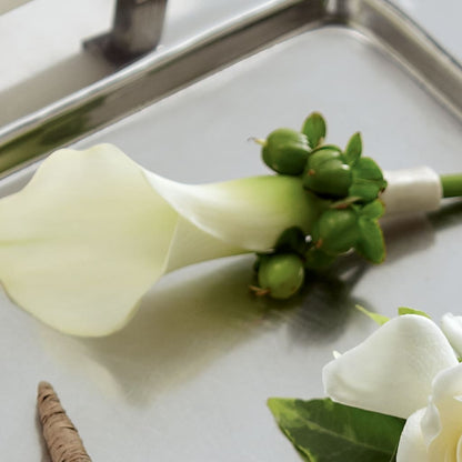 White Calla Boutonniere – EAST MAIN GARDENS FLRST & GREENHSES INC, Niles MI